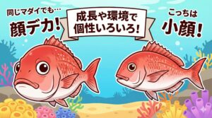 ベテラン釣り師や魚屋さんの間では「小顔の魚を選べ」と言われています.釣太郎