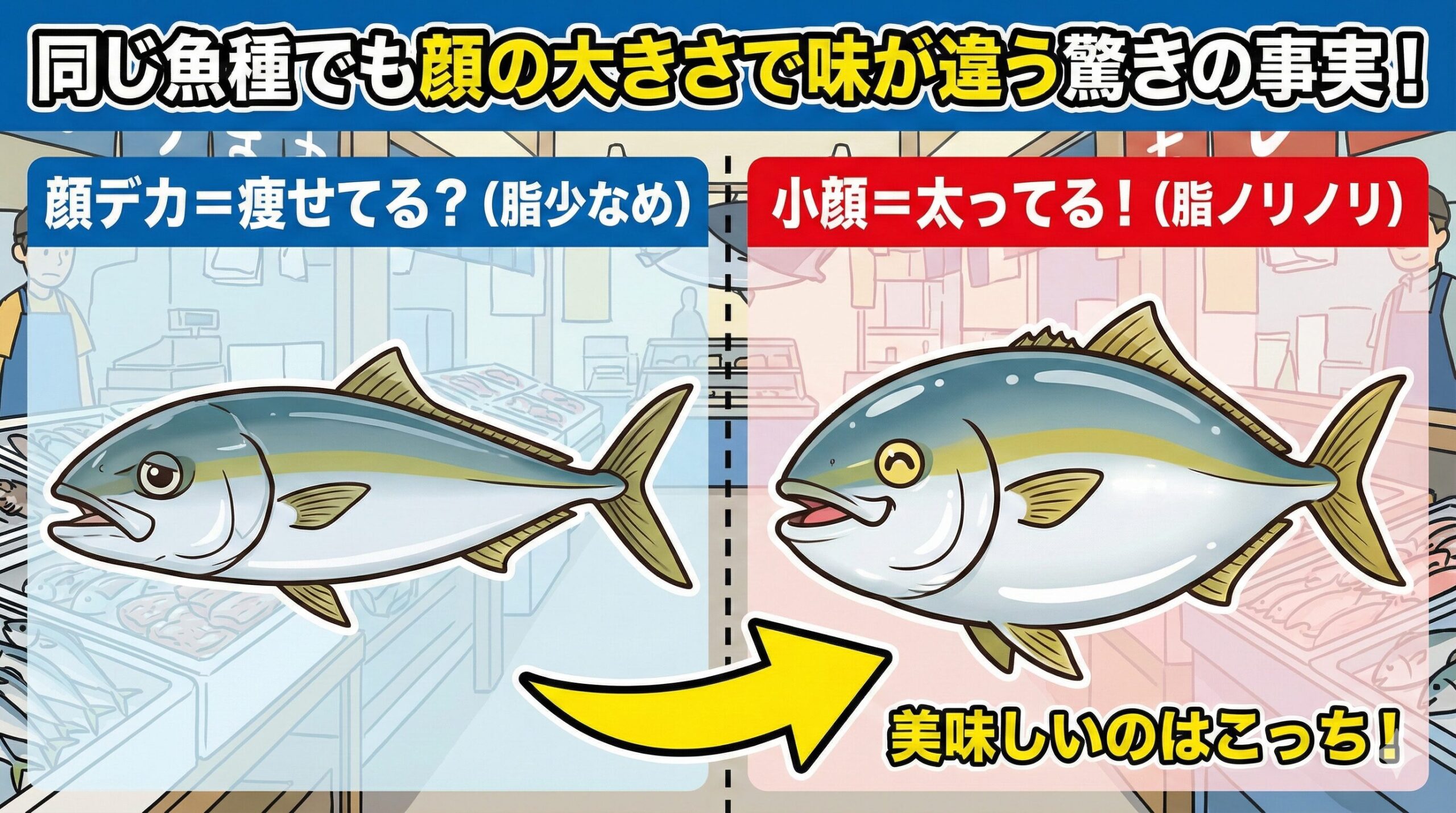 美味しい魚は「小顔」だった！同じ種類でも顔の大きさで味が違う理由を解説.釣太郎