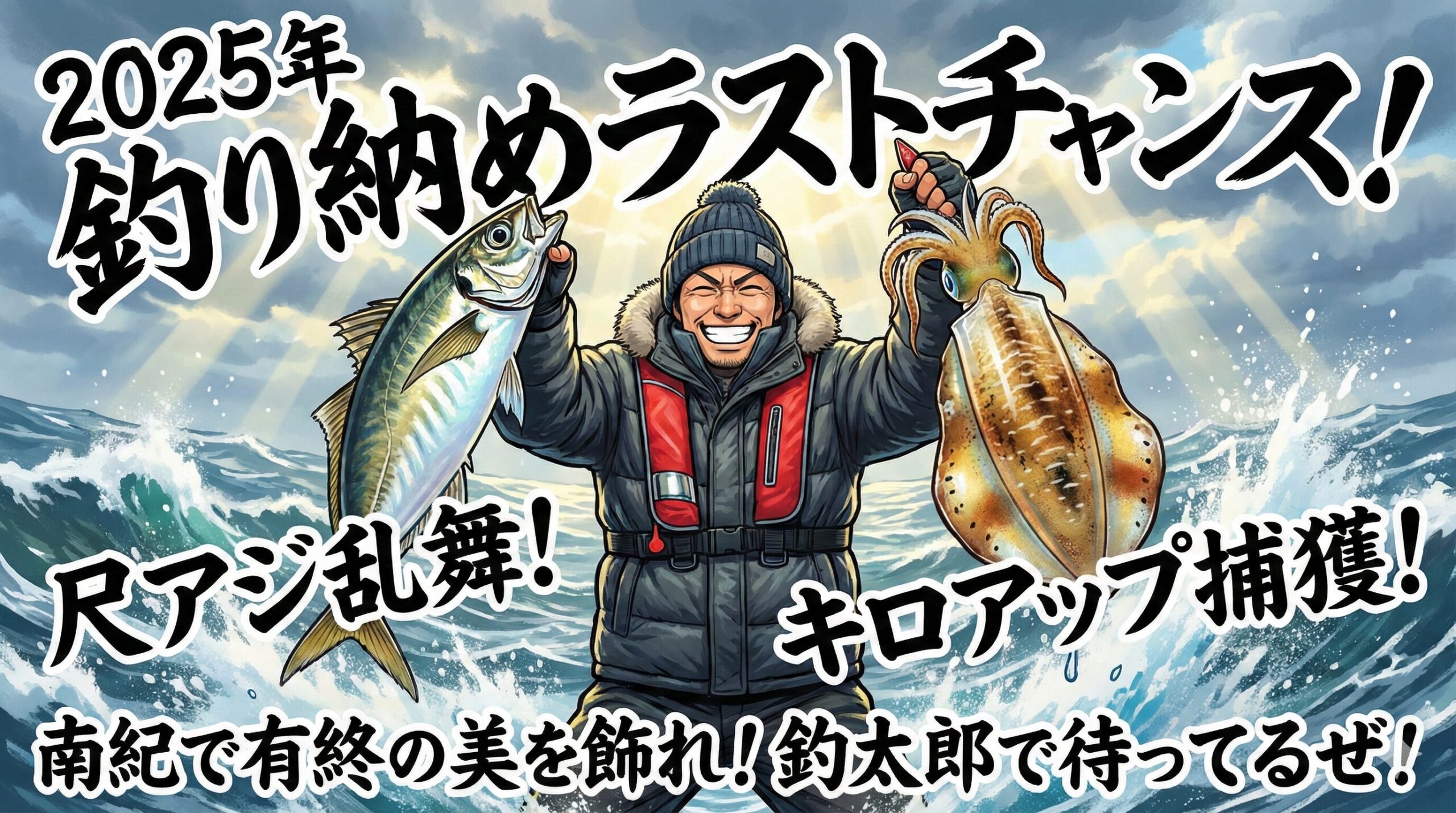 釣り納めのおすすめ日は、天候次第ではありますが、風が落ち着くタイミングがあれば12月30日（火）～31日（水）がおすすめ。釣太郎