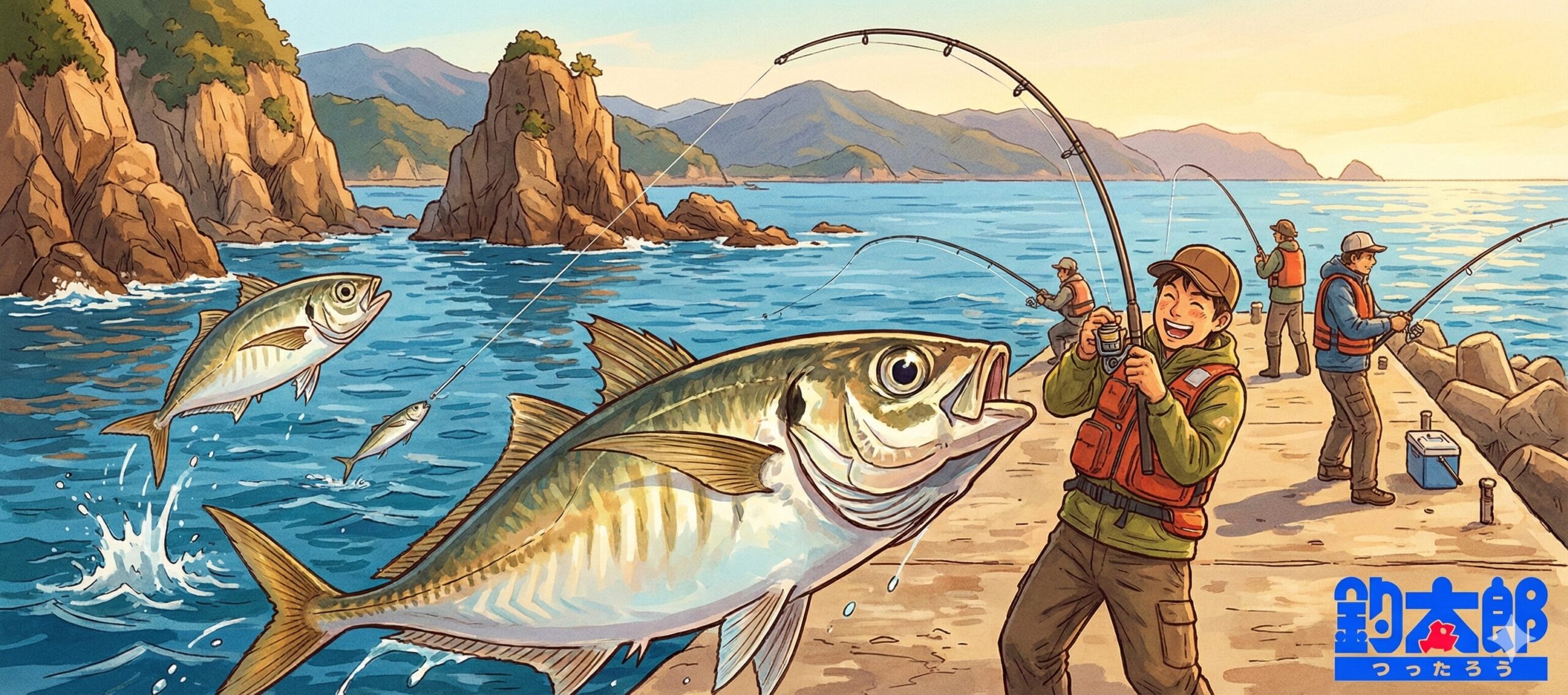 南紀では波止から尺アジが釣れるのは、黒潮の影響： 暖流である黒潮が近くを通るため、魚の活性が高く、大型魚の回遊ルートになって為。釣太郎