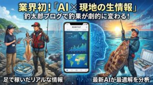 「AI＋現地の生情報」。これがこれからのスタンダードであり、釣太郎が提案する新しい釣りの楽しみ方。