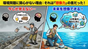 「環境問題に関心がない」ことの正体は、性格の悪さというよりも、「想像力の欠如」や「未来予測能力の不足」である可能性が高い。釣太郎