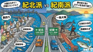 紀北：手軽に楽しみたい、ファミリーフィッシング、交通費を抑えたい人向け。紀南：型（サイズ）を狙いたい、美味しい魚が食べたい、混雑を避けてのんびり釣りたい人向け。同じ和歌山でも違う。釣太郎
