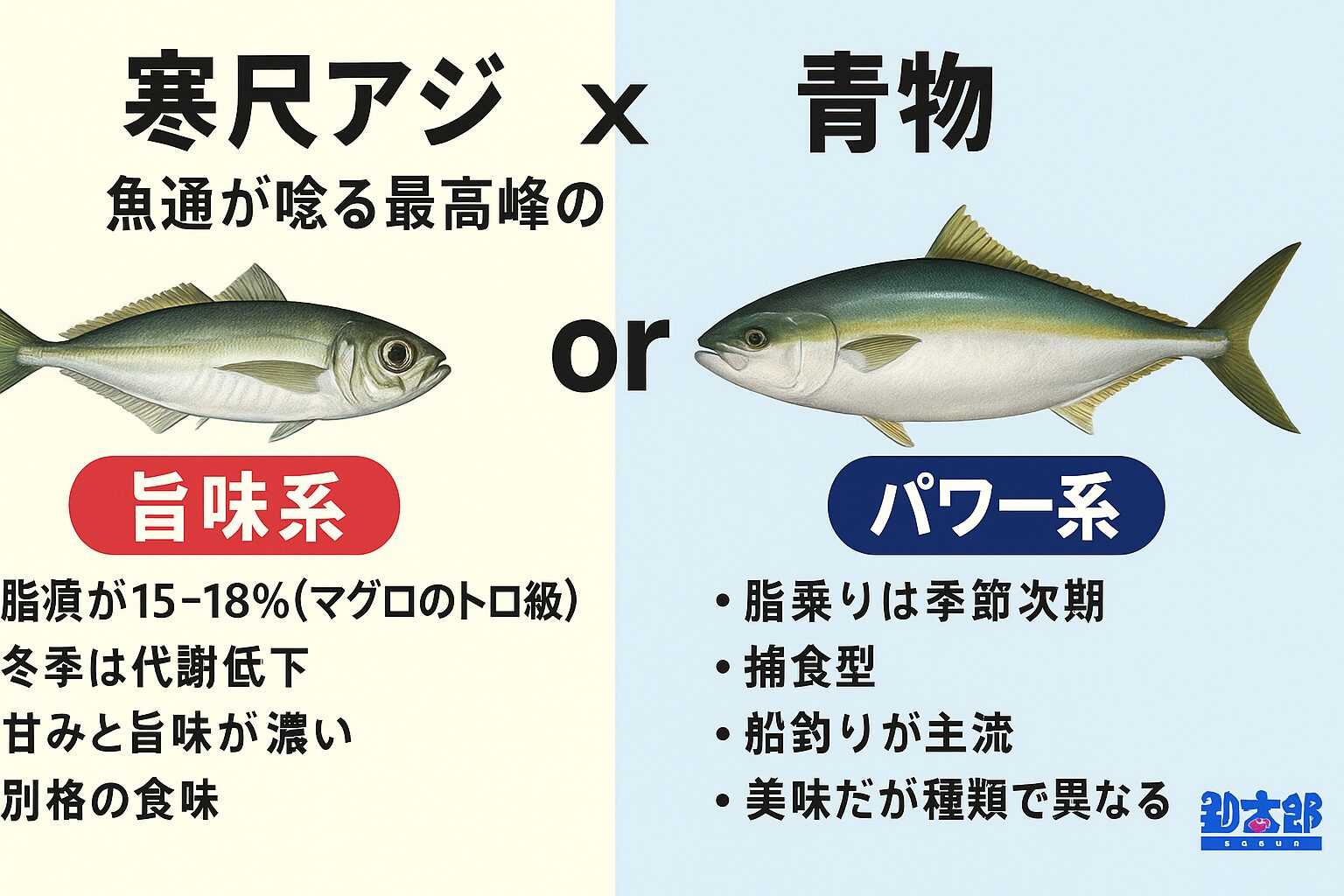 寒尺アジは青物の中でも味の頂点。南紀地方では冬限定で防波堤から釣れる奇跡の魚。釣太郎