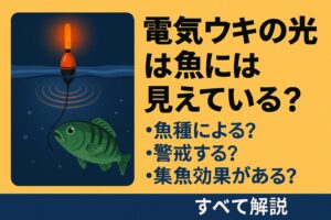 電気ウキの光は・魚に見えている・魚種によって反応が違う・警戒される場合もある・条件次第で集魚効果もある.釣太郎