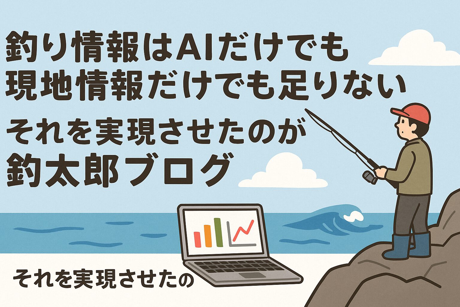 釣り情報は・AIだけではリアルが足りない ・現地情報だけでは深みがない。両者を融合させれば現実的で理解しやすく面白い情報になる。釣太郎