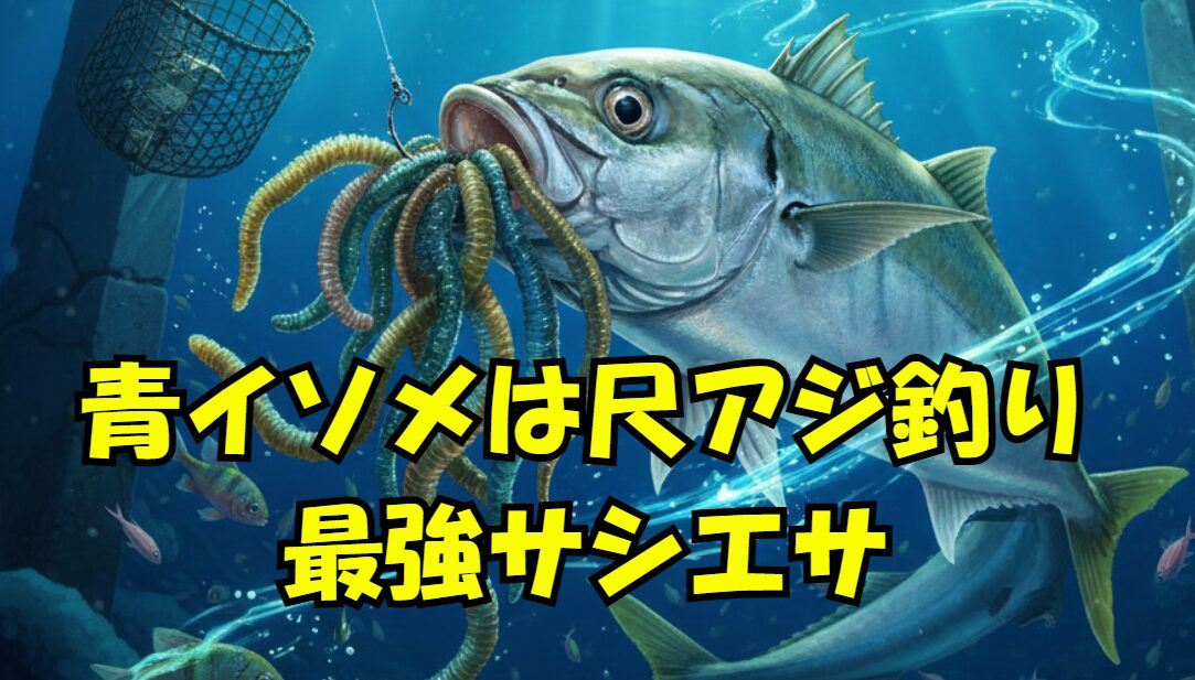 青イソメは尺アジ釣り最強の足エサ。釣太郎