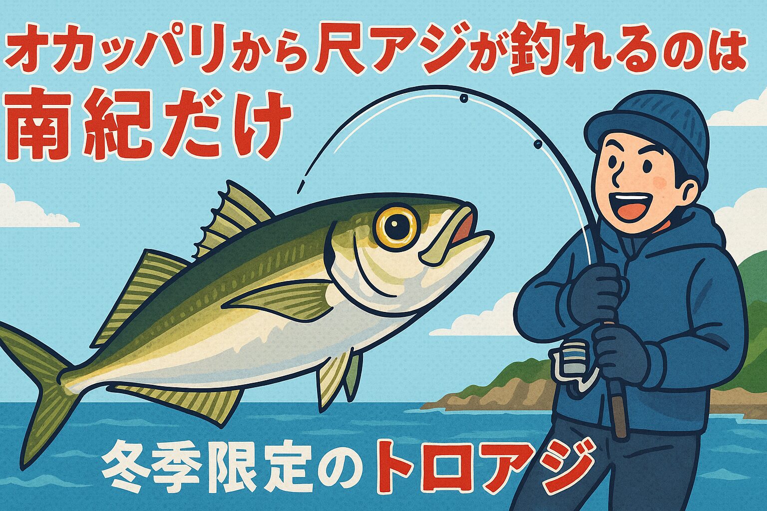 尺アジが岸から釣れるのは南紀だけ・冬季限定で“トロ級”に脂が乗る・食味はマグロのトロに匹敵。釣太郎