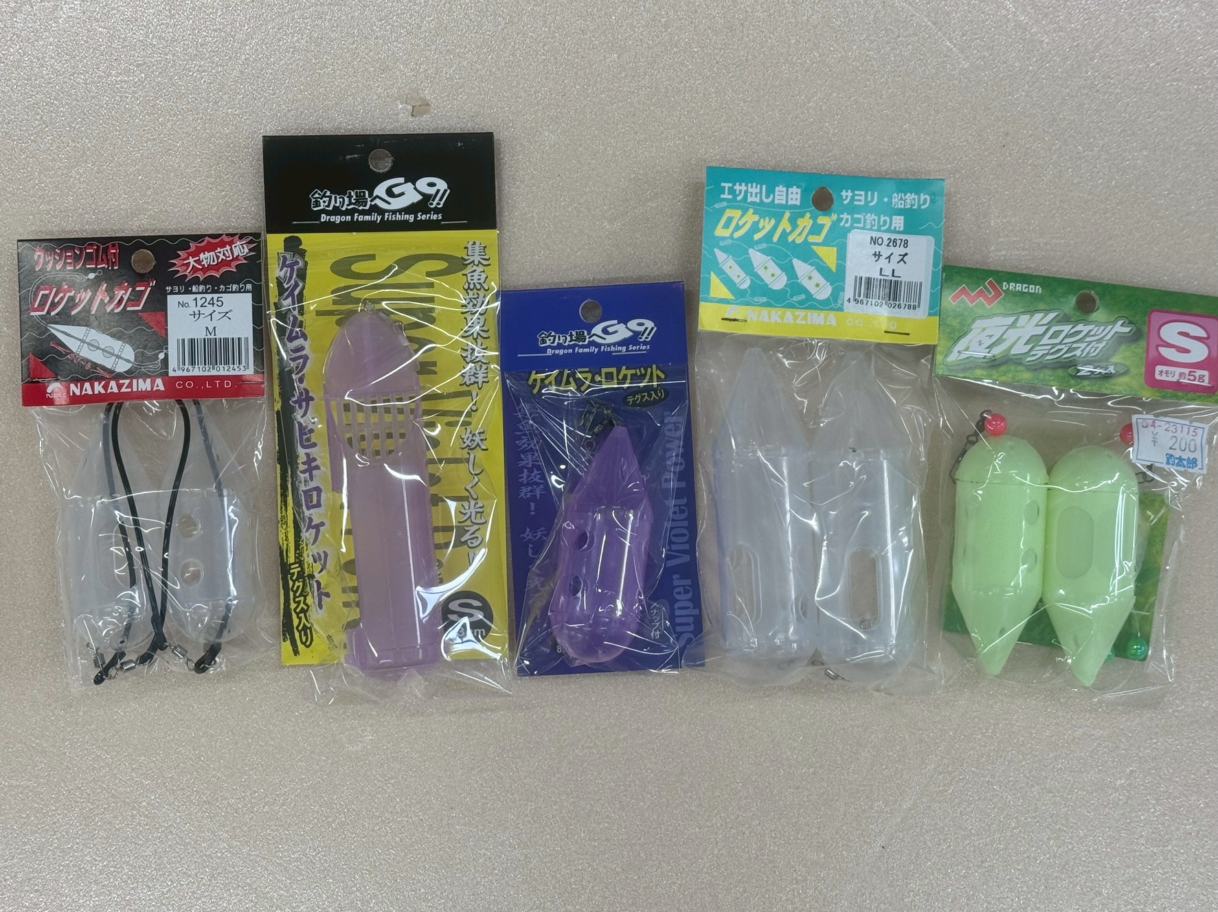 寒尺アジ、ブッコミサビキ仕掛け用ロケットカゴ、アイテム増えました。釣太郎