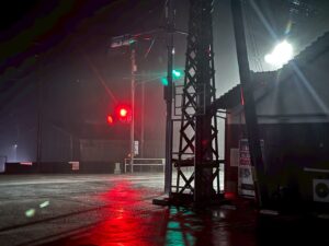 天気予報ではあまり雨が降らないでしたが、みなべ町では本降りが続いています。釣太郎