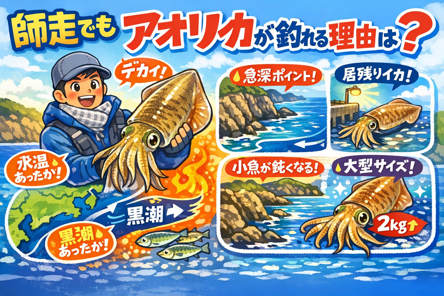 南紀では師走もアオリイカの射程圏内。むしろ・数は少ない・サイズは大きい・価値は高い。知っている人だけが楽しめる大人のアオリイカシーズン。釣太郎