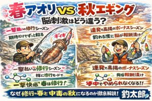 アオリイカ釣り、秋は、釣りを好きにさせてくれる季節。 春は、釣りを“人生”に変える季節。南紀の海は、両方くれる。釣太郎