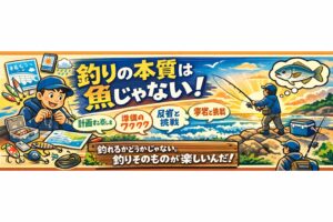 釣り人が本当に欲しているのは、魚ではありません。行く前の情報収集・前日の準備・釣れなかった理由を考える時間・次こそは、と思える余白。これらすべてを含めた「釣りという行為そのもの」釣太郎