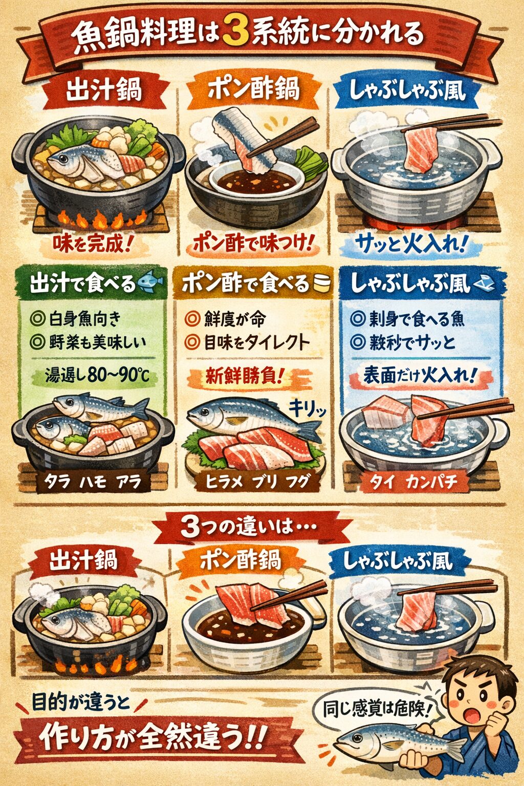 魚鍋に正解はありません。あるのは魚に合った鍋だけです。鍋の種類を選べば安い魚でも美味しく高級魚は感動レベルになります。釣太郎