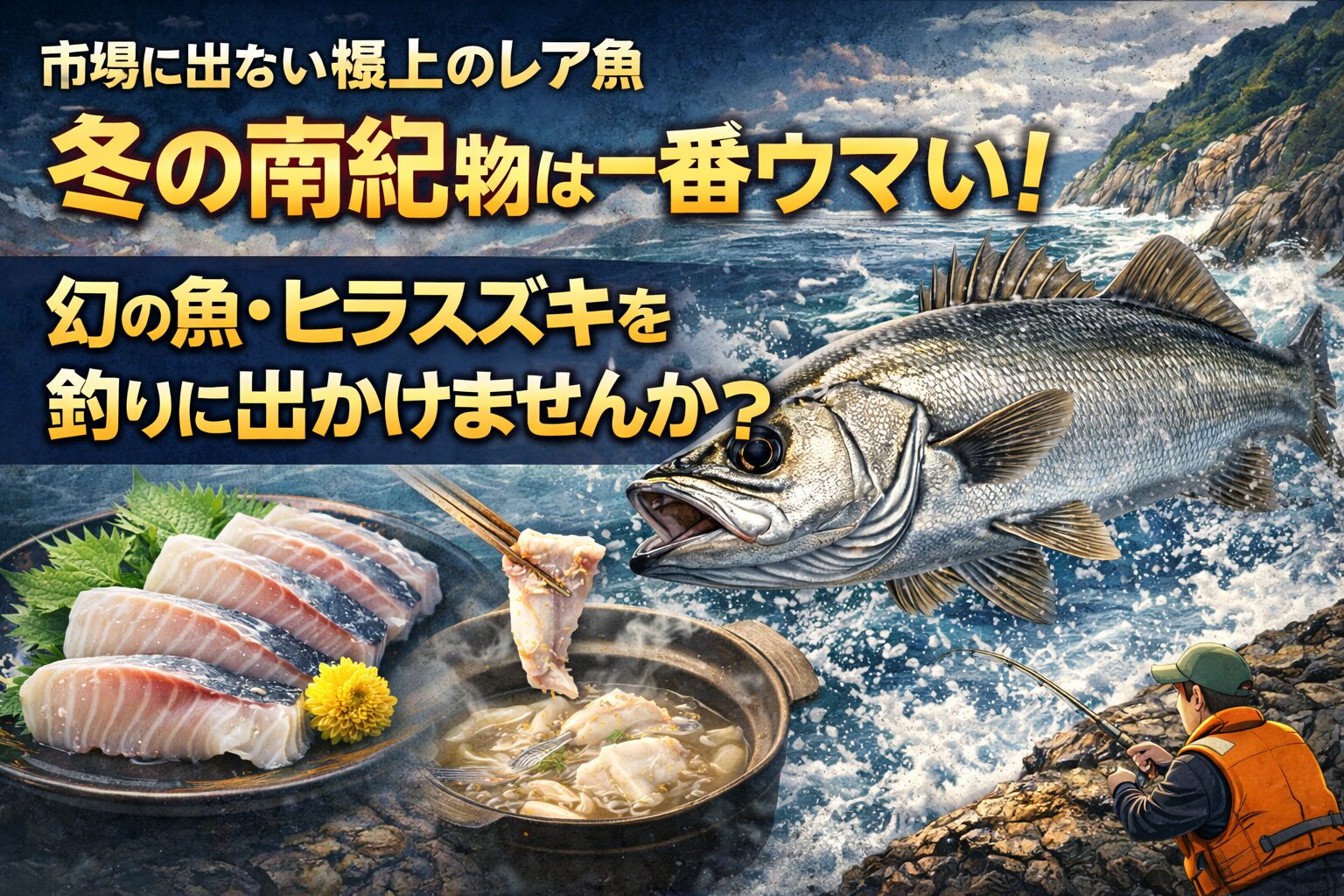 ヒラスズキは、簡単な魚ではありません。天候判断・安全管理・経験。すべてが求められます。その分だけ一匹の価値は圧倒的です。釣太郎