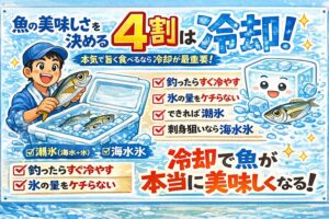 魚の味の4割は冷却で決まる。本気で美味しく食べたいならまず 冷やし方を変えるべきです。釣太郎