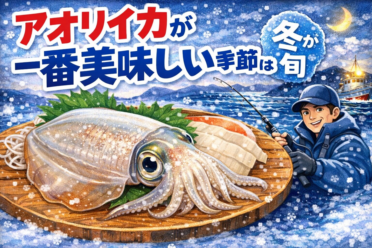 冷凍アオリイカを雄々しく食べる方法は、真水を当てずに密閉。氷水でゆっくり解凍する 。半解凍の状態で調理する。釣太郎