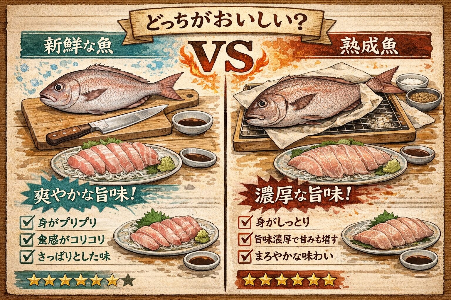 釣り人必見！「新鮮＝食感」vs「熟成＝うま味」どっちが正解？ 釣太郎