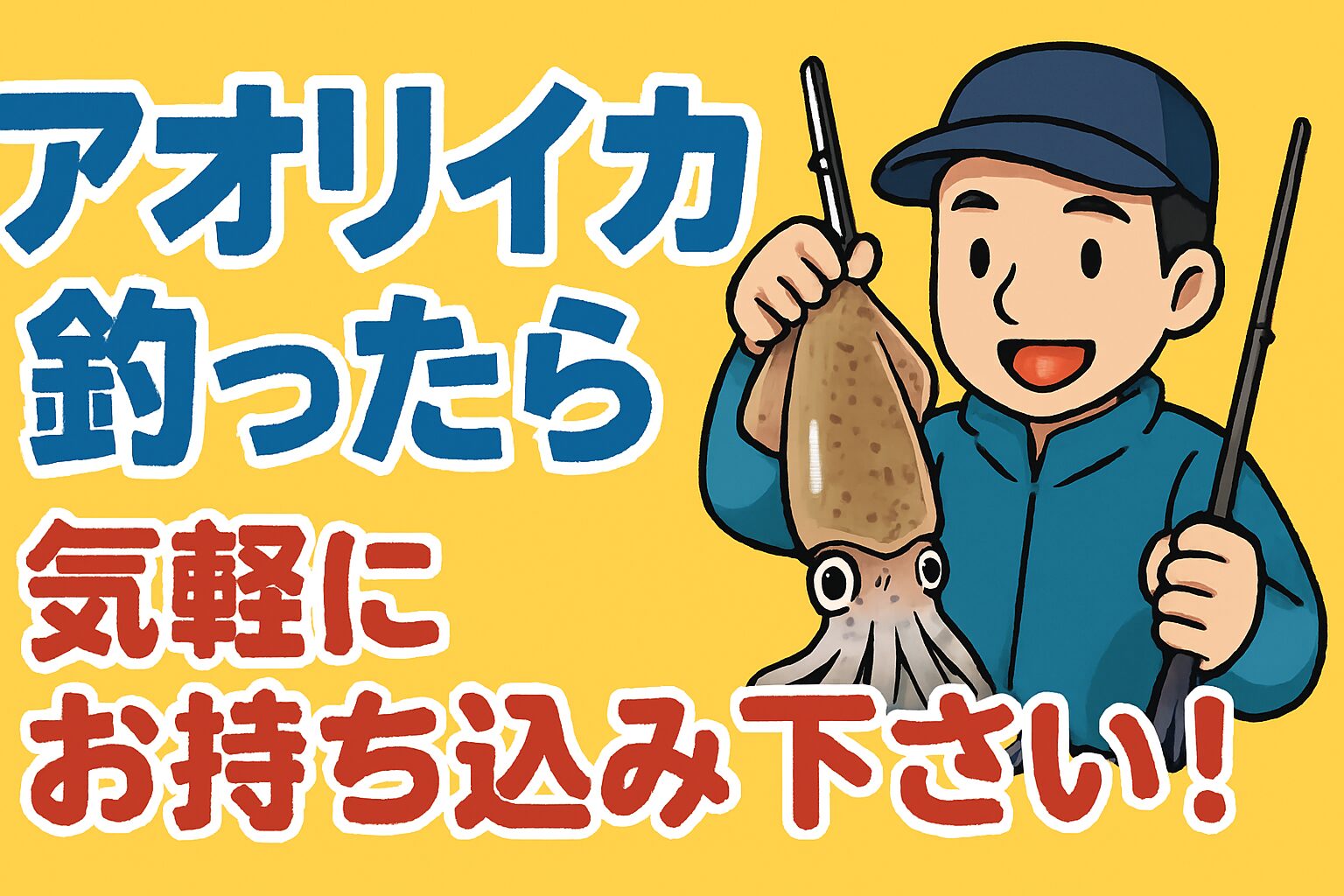 アオリイカ、持ち込みはいつでも大歓迎 釣行帰りにそのまま寄っていただいてOK。 深夜・早朝でもスタッフが対応できる時間帯なら受け付けています。釣太郎
