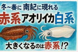 アオリイカの赤系と白系は、科学的に遺伝的違いのある実在の型。釣太郎