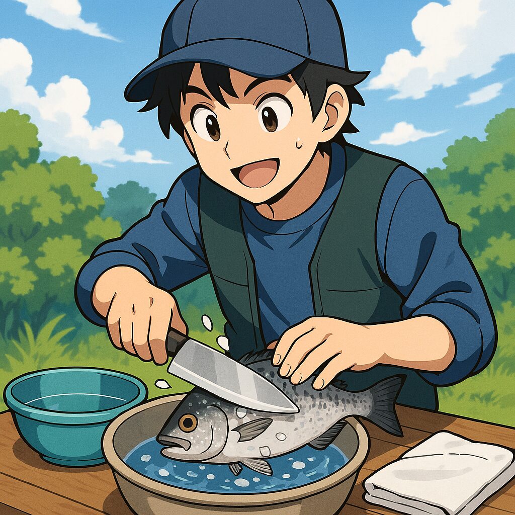 魚の旨味を引き出すのは「ひと手間」釣った魚を最高の状態で焼くには、下処理がすべての鍵。釣太郎