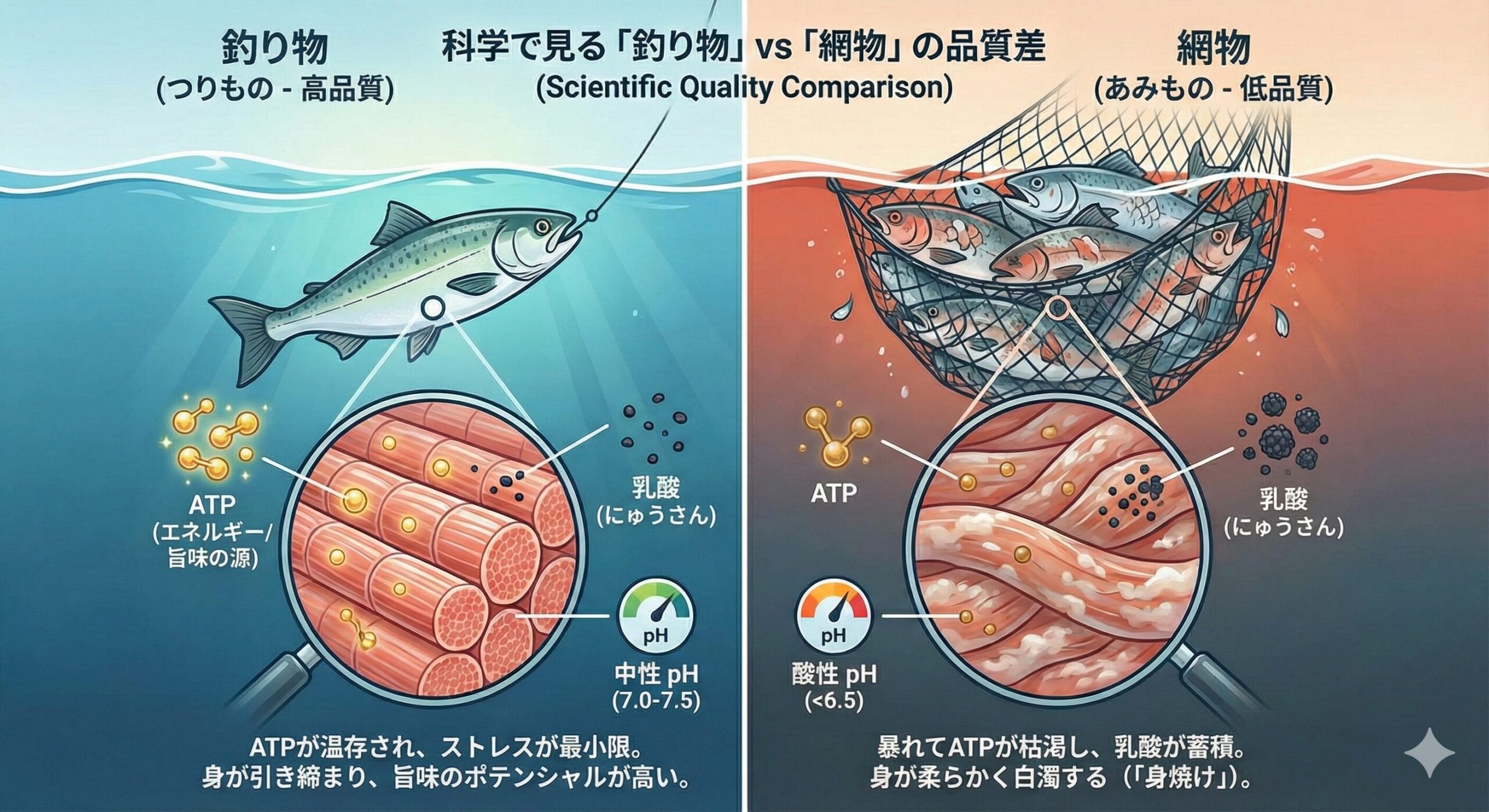 最も高品質な魚とは、釣り場からクーラーボックスまでの時間を最小限にし、自らの手で丁寧に締め、大切に持ち帰った魚。釣太郎
