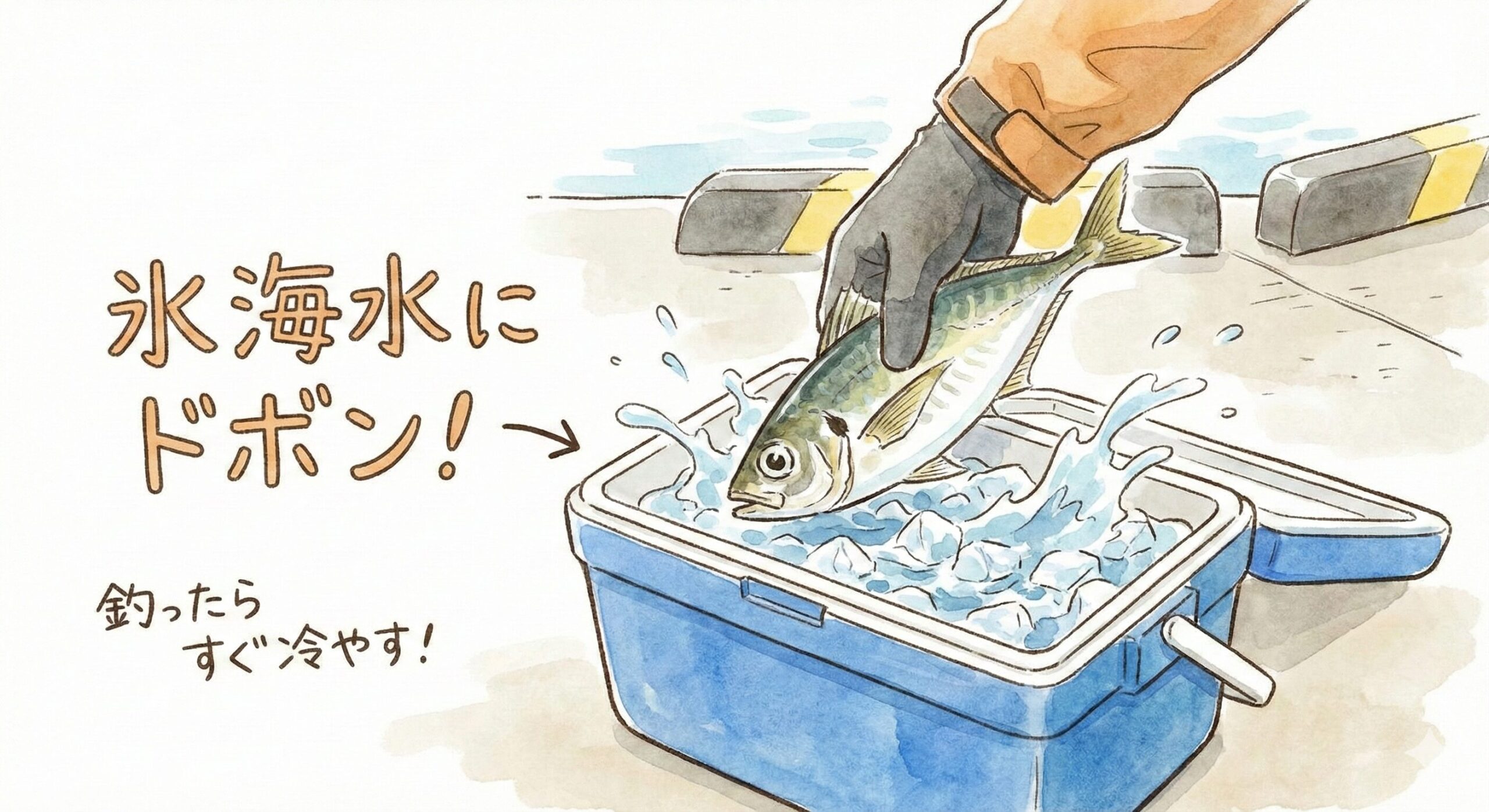 アジは「釣れたらすぐ冷やす」が鉄則。釣太郎