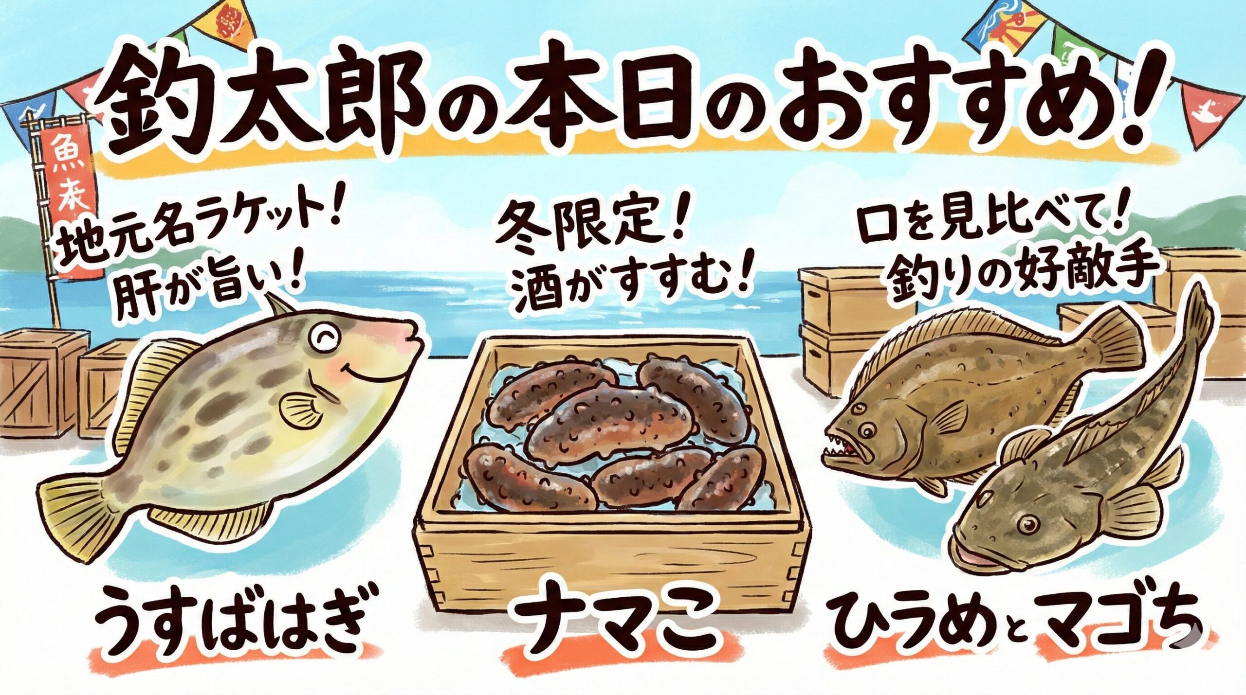 ヒラメ： 鋭い歯で噛みつく。上下に大きく口が開く。マゴチ： プレス機のように押し潰す。上顎が非常に硬い。同じフラットフィッシュでも、口の中を覗くと全く別の生き物だと分かります。釣太郎