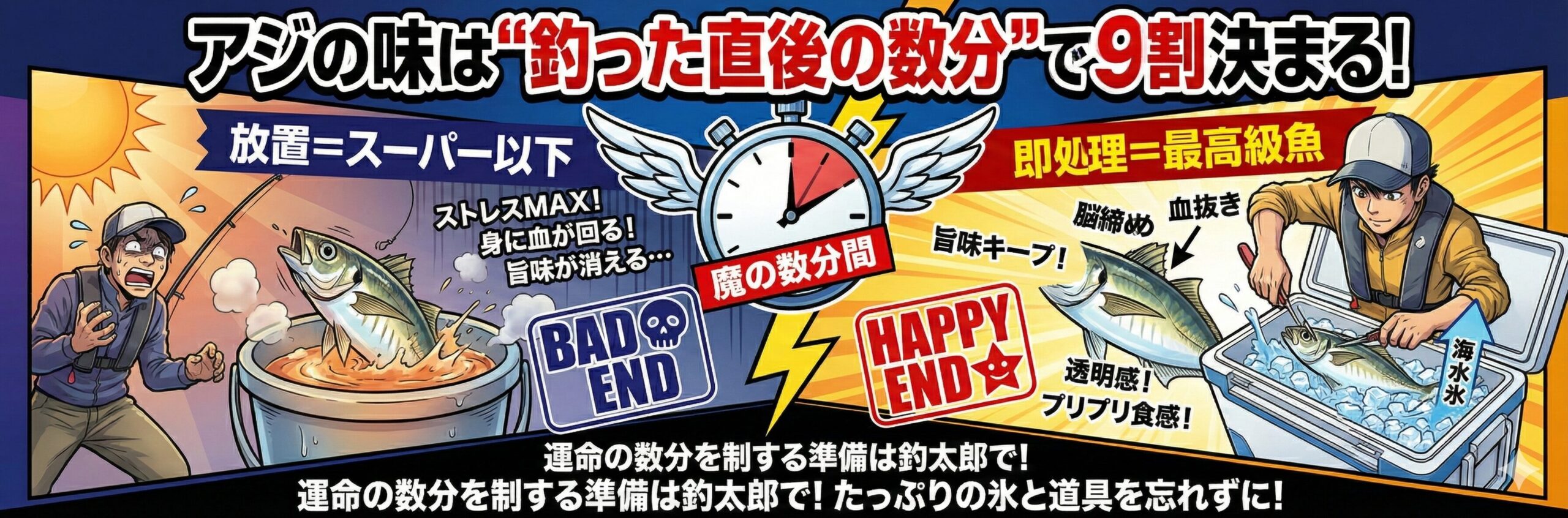 アジは「釣った後の数分間」で味が9割決まる！釣る技術より重要な“後処理”の極意。釣太郎