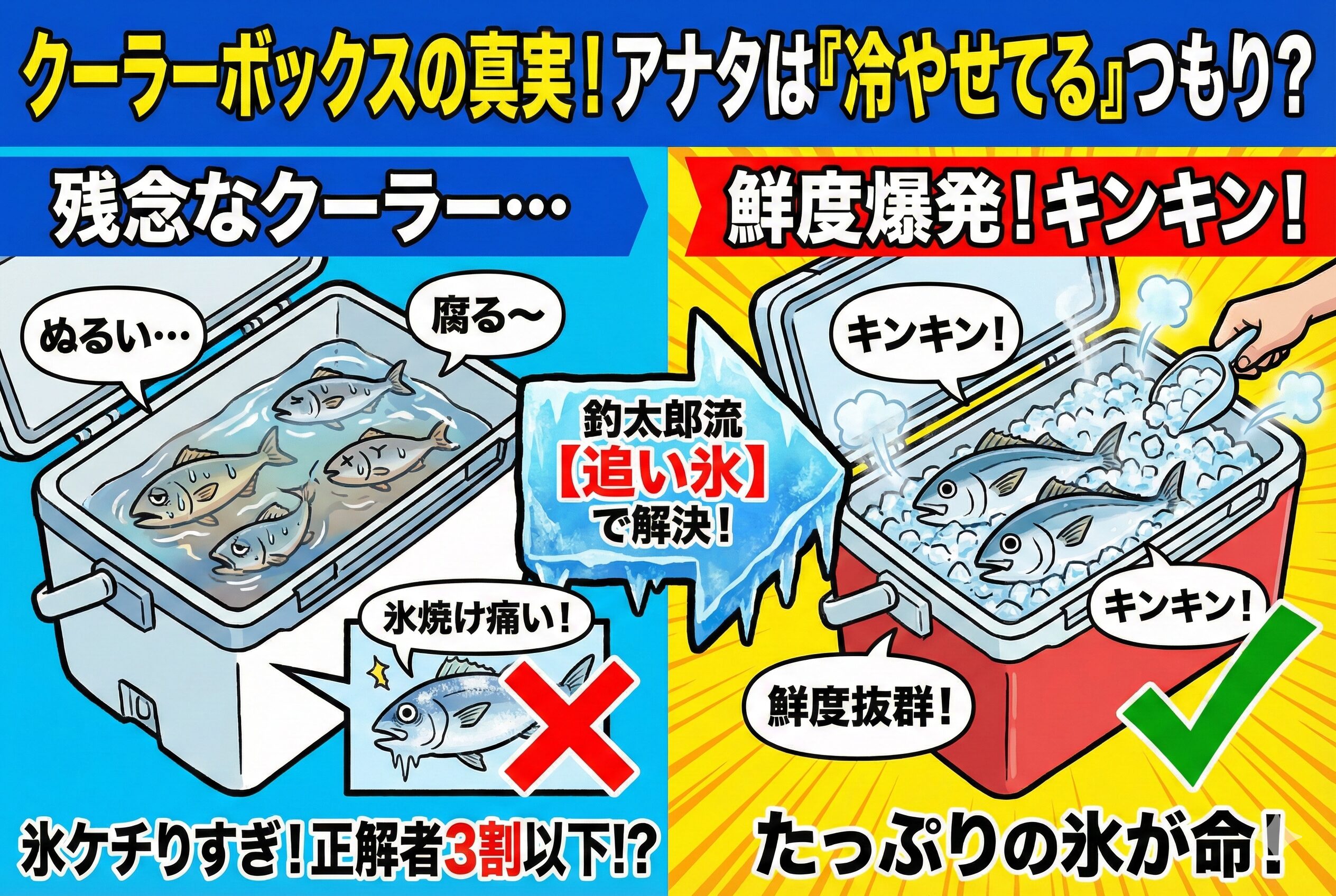 クーラーボックス持参率は9割でも「正しく冷やせている人」は3割以下？釣太郎が教える保冷の真実