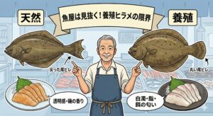 養殖ヒラメは 「一年中安定して脂が乗っている」「手頃な価格で食べられる」釣太郎
