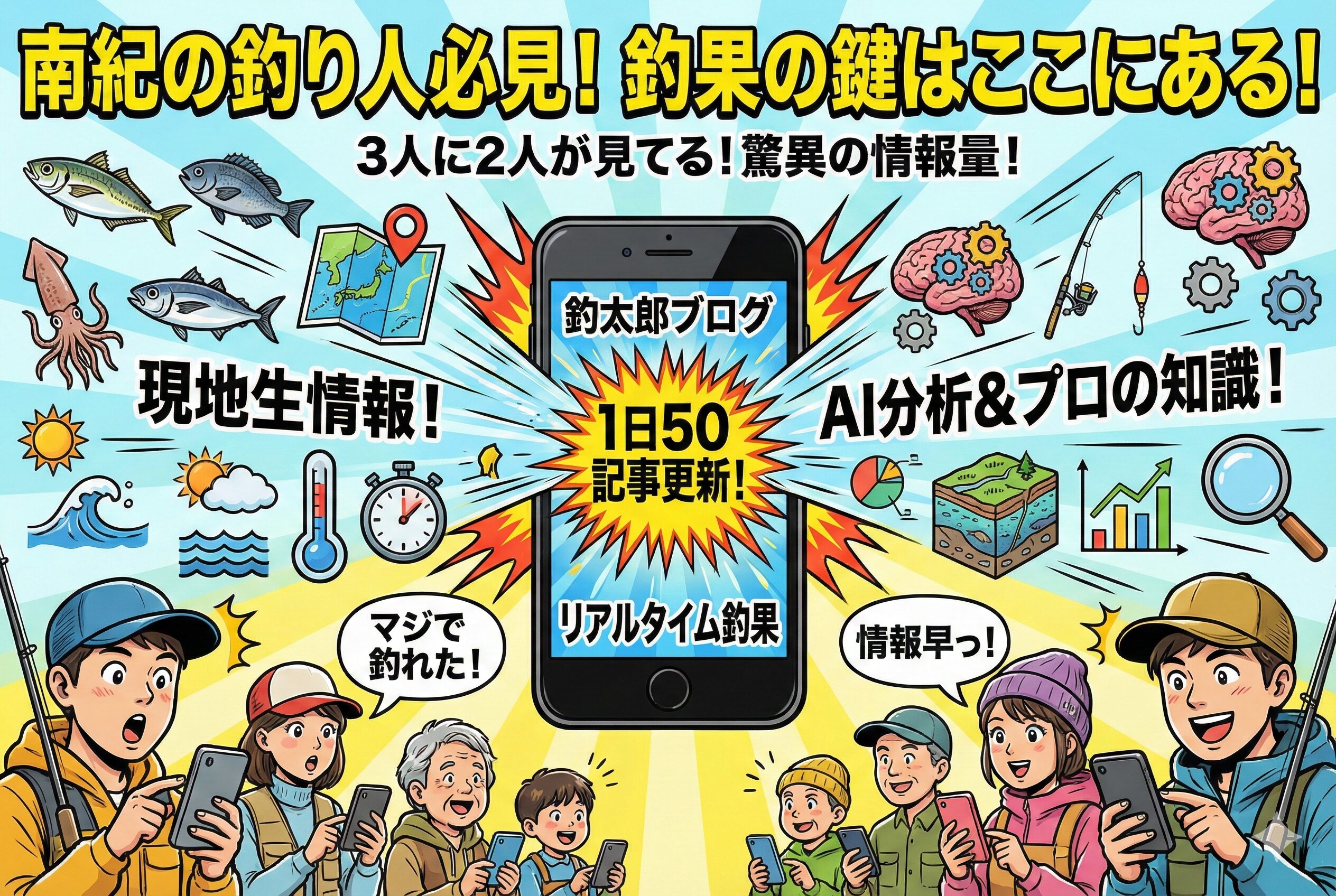 【南紀の釣果】3人に2人が見ている？1日3万人が訪れる「釣太郎ブログ」が圧倒的に選ばれているのは連日50本を超える掲載ボリューム。