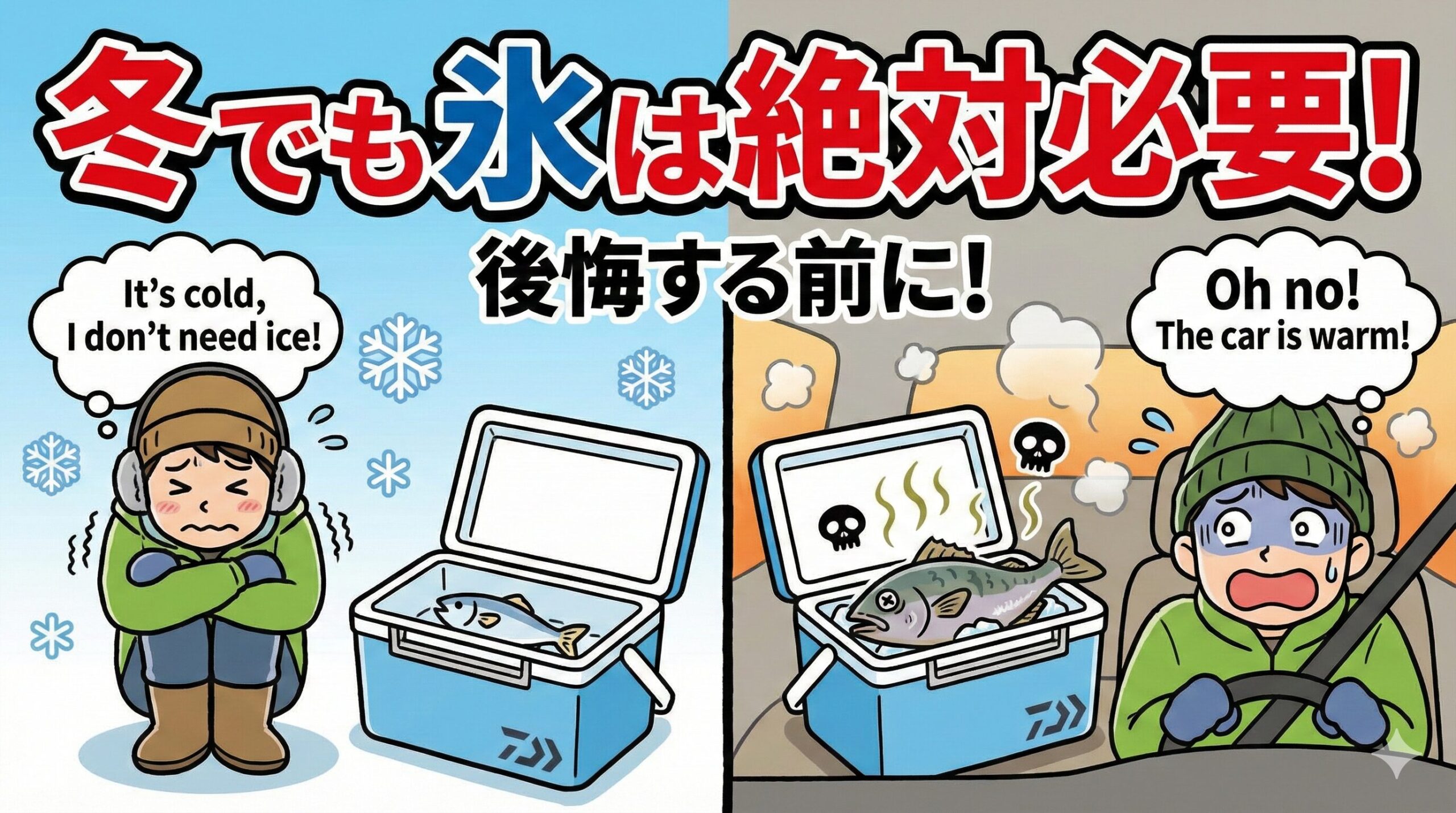 【冬の釣り】「寒いから氷は不要」は大間違い！ビギナーが後悔する理由と鮮度管理の鉄則.釣太郎