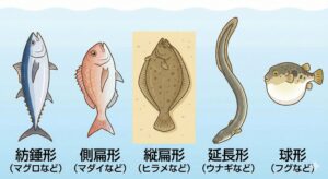 魚の形は基本5パターン。体形を知れば「住処」と「泳ぎ」が見えてくる。釣太郎