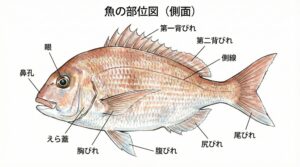 尾びれが丸い魚は、岩陰に隠れて獲物を待ち伏せするタイプかも？ 側線が発達している魚は、夜釣りでもルアーに反応しやすいかも？釣太郎