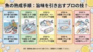 釣った魚を寝かせて旨味を引き出す「熟成（エイジング）」の方法を徹底解説。釣太郎