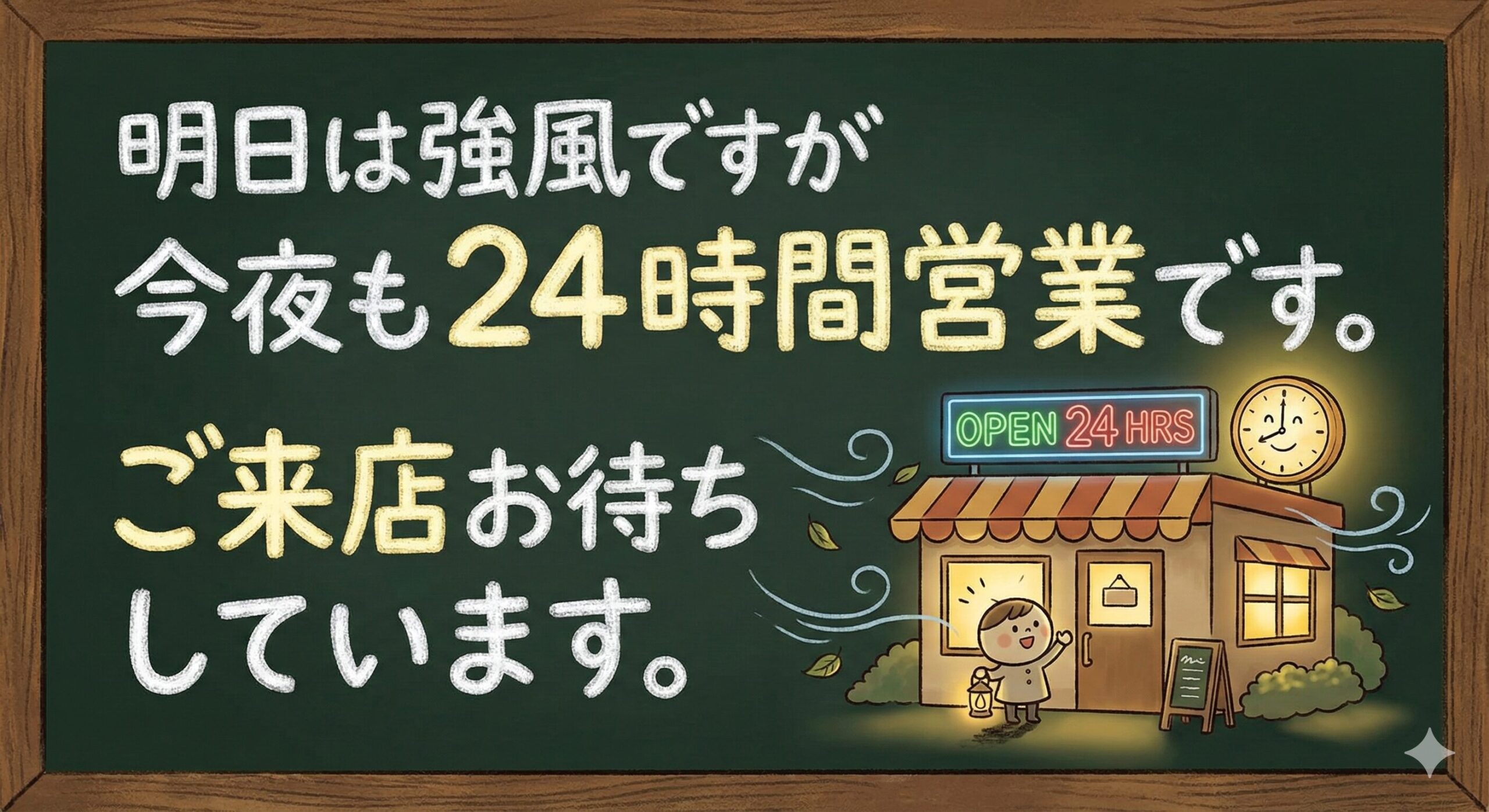 明日は強風ですが24時間営業でお待ちしています。釣太郎
