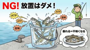 釣った魚を美味しく食べるための第一歩は、「暴れさせないこと」釣太郎