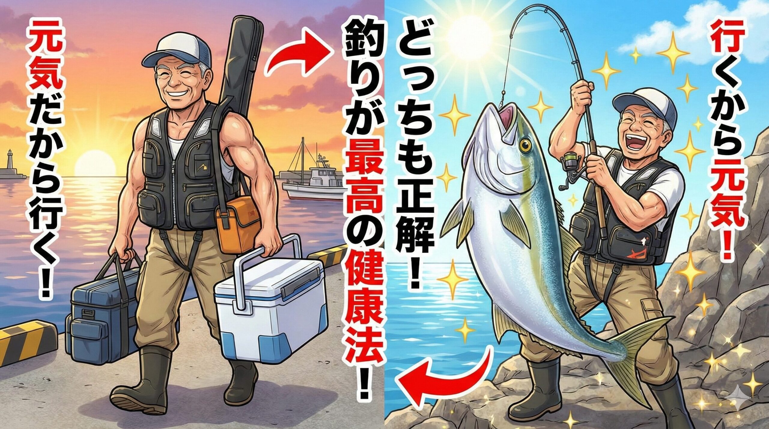 南紀の海は、最高のホスピタル（病院）であり、フィットネスジムでもあります。 「最近ちょっと疲れ気味だな」と感じている方こそ、竿を持って海へ出かけましょう。釣太郎