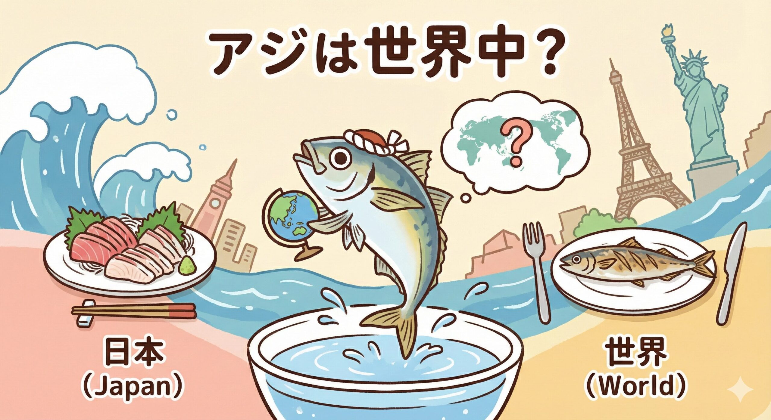 世界中に仲間がいるアジですが、日本の海、特に紀伊半島で釣れるアジの美味しさは別格。釣太郎
