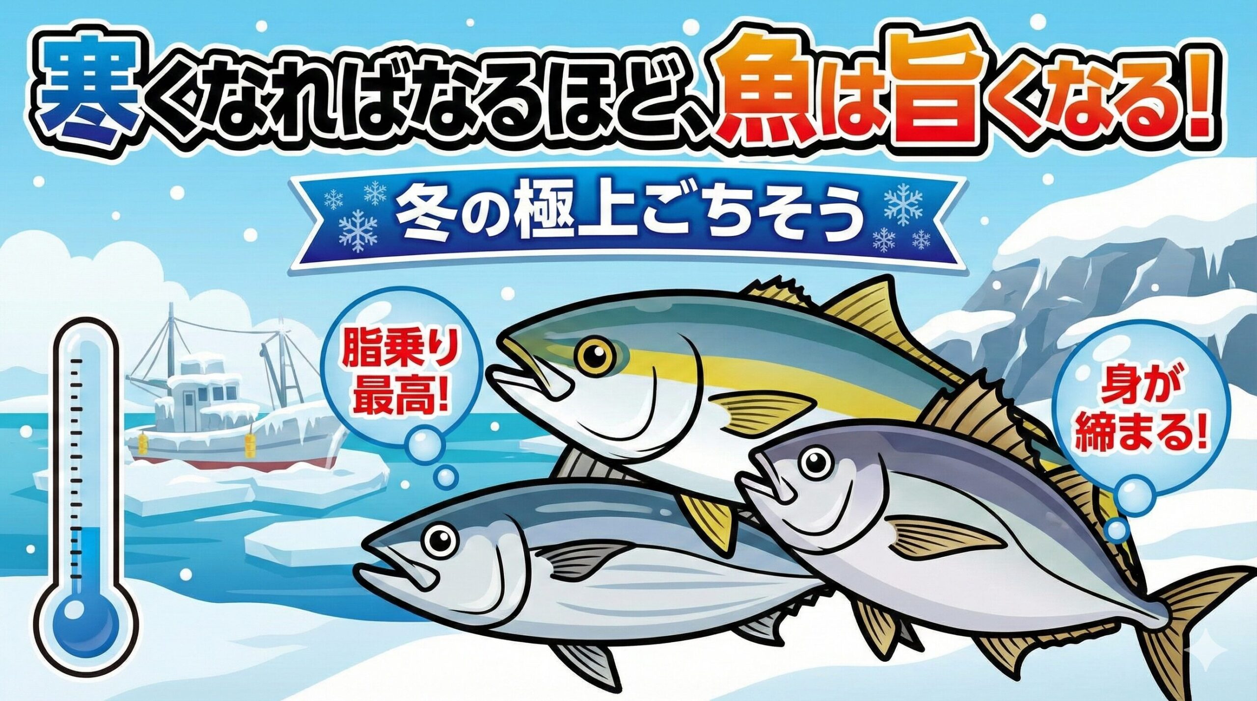 【冬の釣り】「寒くなればなるほど魚は旨くなる」は本当か？釣太郎