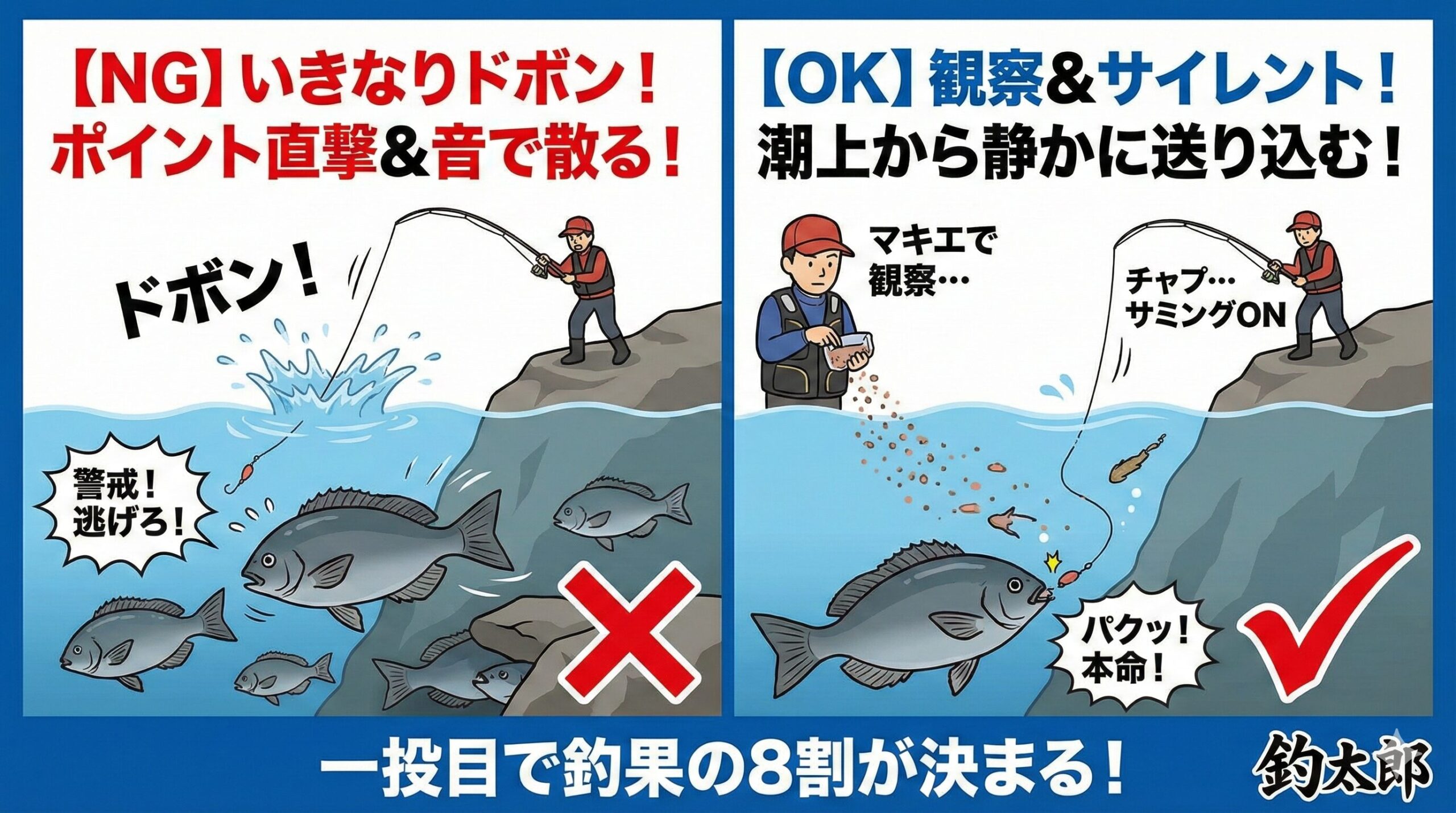 「一投目は、テストではなく本番」 この意識を持つだけで、釣行の緊張感と釣果は劇的に変わります。寒グレ釣り入門。釣太郎