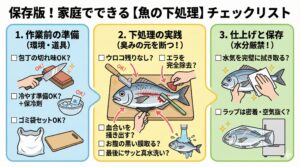 丁寧な仕事が「ご馳走」を作る。特別な道具も技術も必要ありません。細かいウロコを取る。血合いをブラシで洗う。水分を完璧に拭く。道具を洗う。釣太郎