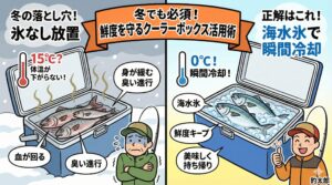 冬こそ鮮度管理で差がつく。「冬は魚が腐りにくい」というのは、あくまで腐敗までの時間が長いというだけです。釣太郎