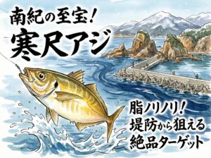 南紀の寒尺アジは、釣って良し、食べて良しの最高のターゲット。 スーパーで売られているアジとは全く別次元の「甘み」と「旨味」を体験できるのは、釣り人の特権。釣太郎