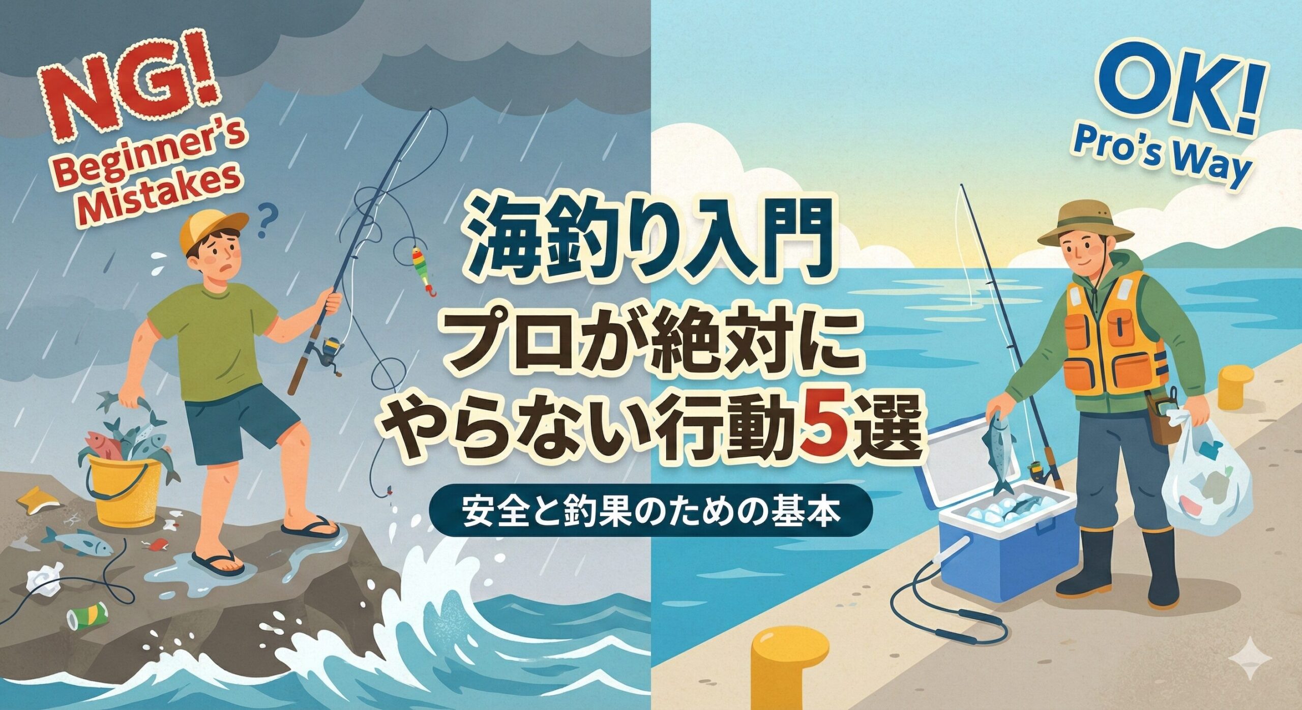 プロが絶対にやらないこれらのNG行動を避けるだけで、トラブルが減り、結果的に魚に出会えるチャンスが増えます。釣太郎