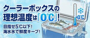 魚の鮮度は「温度」で決まる 「釣った魚が美味しくない」という原因の多くは、実は持ち帰る際の「温度管理不足」にあります。釣太郎