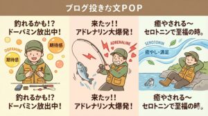 魚釣りは脳が、あの強烈な快感（ドーパミンとアドレナリンのコンボ）を求めているす。釣太郎