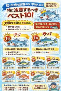 釣ったその後が勝負。バタバタ暴れさせない ・放置しない・正しく締めて冷やす。これだけで、同じ魚でも味は別物になります。釣太郎