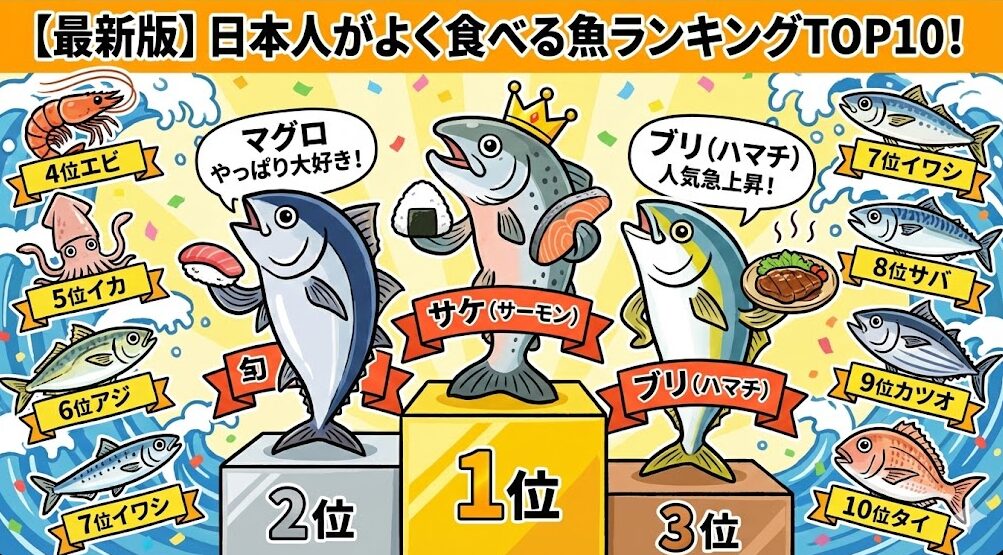 【最新版】日本人が一番食べている魚ランキングTOP10！1位はあの「国民食」釣太郎